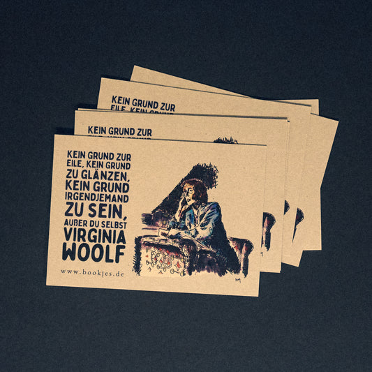 Postkarte Woolf Glänzen